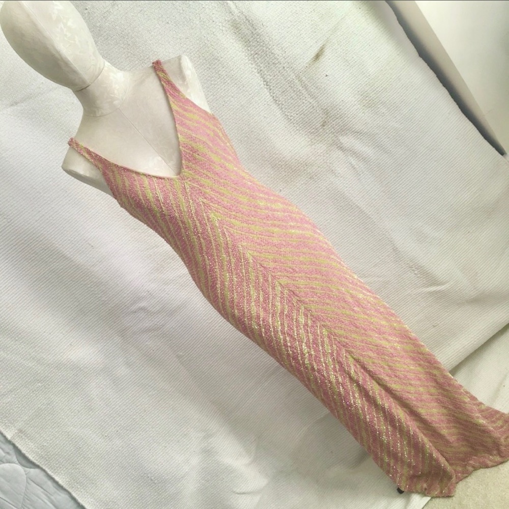 🔻500 RARE VTG 90s Y2K Beaded Formal Gown Runway - Picture 8 of 8
